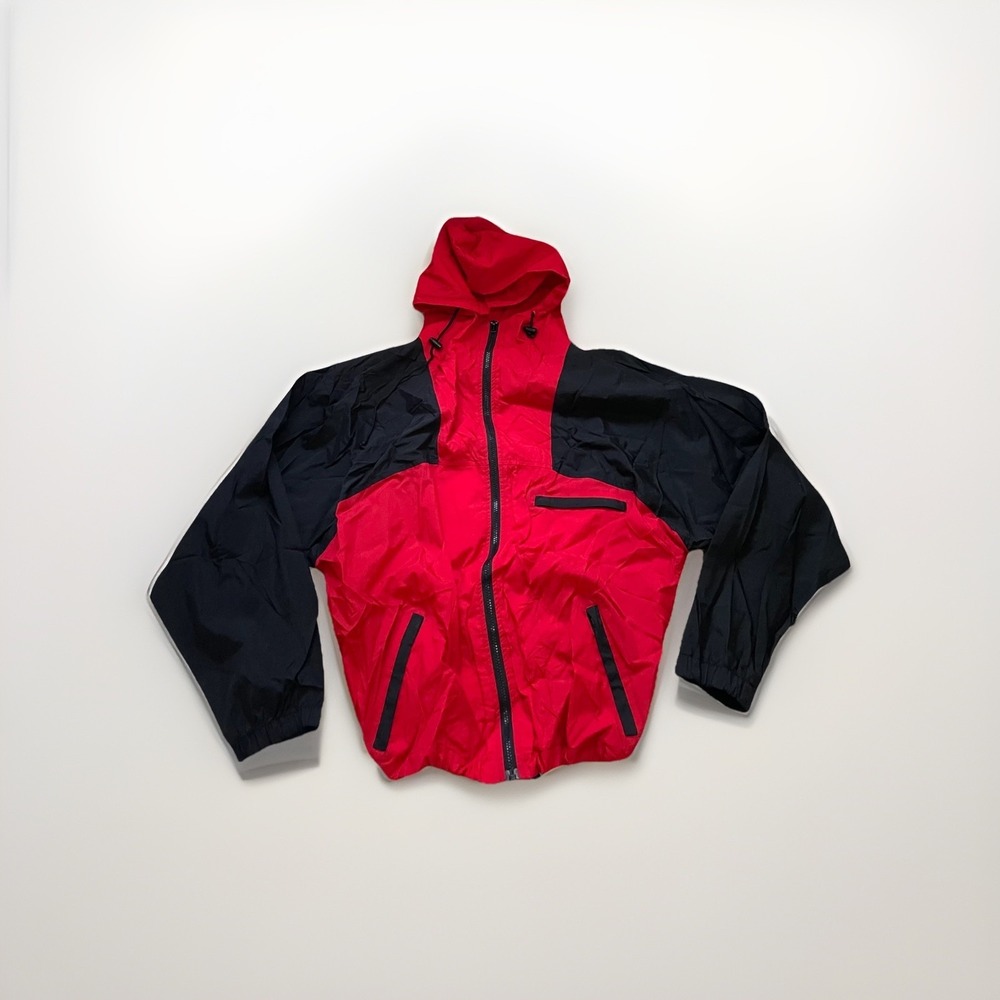 Vintage Marlboro Country Store Adventure Team Black Red Full Zip Wind Jacket XL